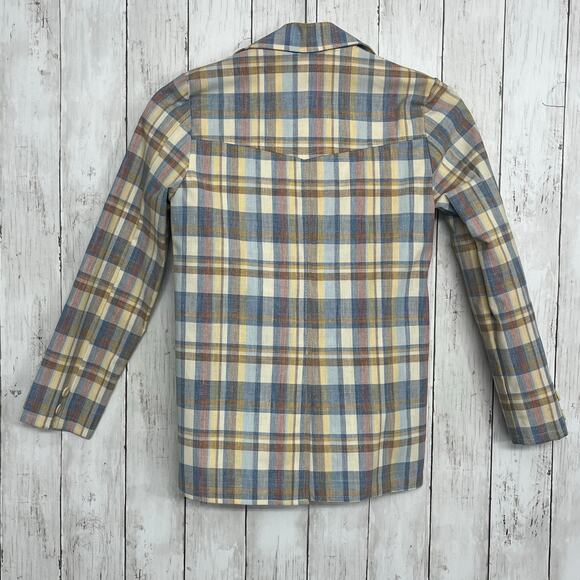 Billy The Kid Vintage Plaid Pastel Long Sleeve 2 Button Front Pockets Blazer 12 - Picture 2 of 9